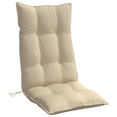 vidaXL Kėdės pagalvėlės, 6vnt., smėlio spalvos, oksfordo audinys