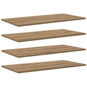 vidaXL Knygų lentyna 4 pcs Ruda 80 x 40 x 1,5 cm Apdirbta mediena