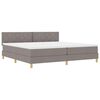 vidaXL LED Čiužinio Lova su galvūgalio Taupe 200 x 200 cm audinys