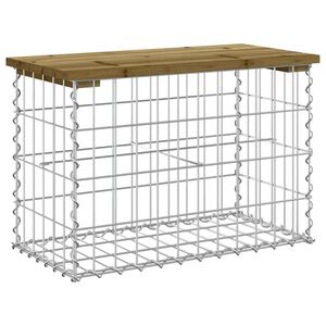vidaXL Sodo suoliukas, 63x31,5x42cm, pu&scaron;is, gabiono dizaino