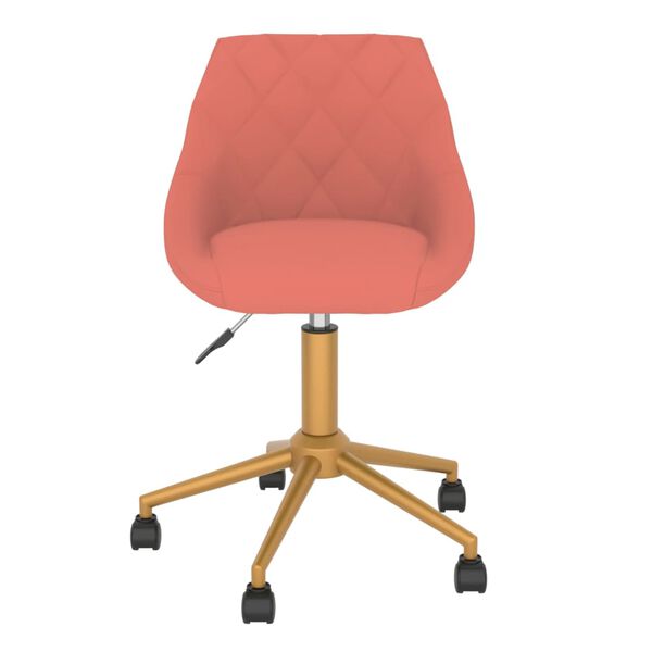 vidaXL Pasukamos valgomojo kėdės, 4vnt., rožinės spalvos, aksomas