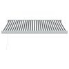 vidaXL I&scaron;traukiama markizė, antracito/balta, 3x2,5m, audinys/aliuminis