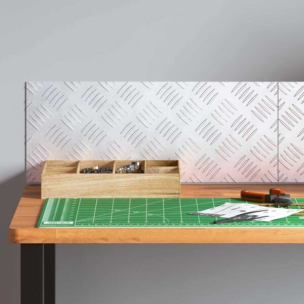 vidaXL Laiptų danga Stačiakampio 2 pcs Sidabro 50 x 20 cm Aliuminis