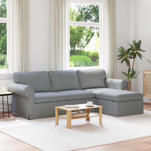 vidaXL Sofa &Scaron;viesiai pilka Bendri matmenys: 245 x 138 cm (P X G x A)