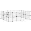 vidaXL Augintinių narvas, 44 segmentai, juodas, 35x35cm, plienas