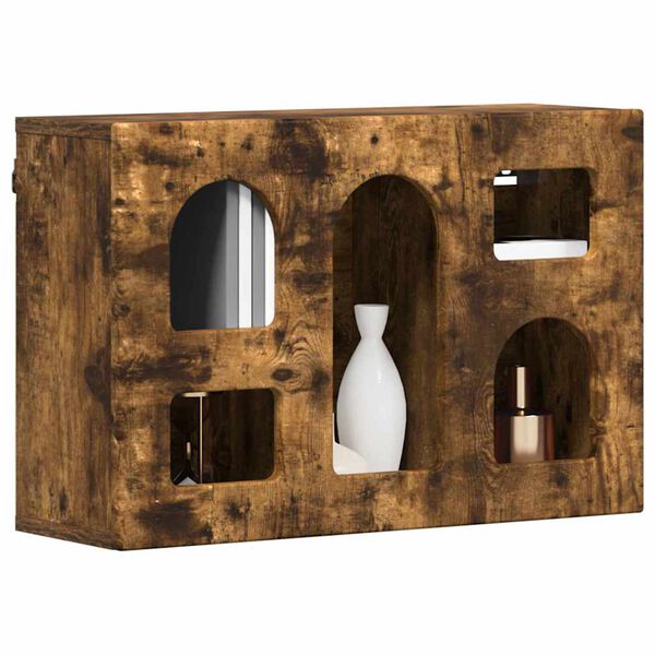 vidaXL Pakabinama spintelė su lentyna Rūkyta ąžuolas 60 x 20 x 40 cm