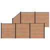 vidaXL Tvoros rinkinys 6 vnt. 965 x 186 cm WPC ir aliuminis Ruda