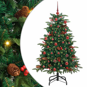 vidaXL Dirbtinė Kalėdų eglutė Žalia 150 cm PVC ir Metalas ir Plastikas