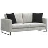 vidaXL Sofa Pagalvės 2 pcs Juoda 50 x 50 cm Kordūrinis audinys