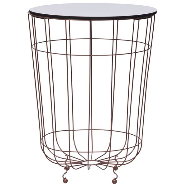 vidaXL Kavos staliukas, auksinės spalvos, 40cm skersmens