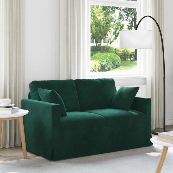 vidaXL Sofa Tamsiai žalia Bendri matmenys: 138 x 78 cm (P X G x A)