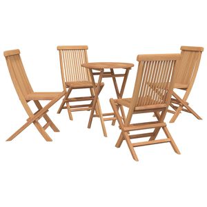 vidaXL Sodo komplektas 5 vnt. Ruda Kietas teakwood