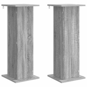 vidaXL Augalų stovas 2 vnt. Pilka sonoma ąžuolo 30,5 x 30 x 80,5 cm