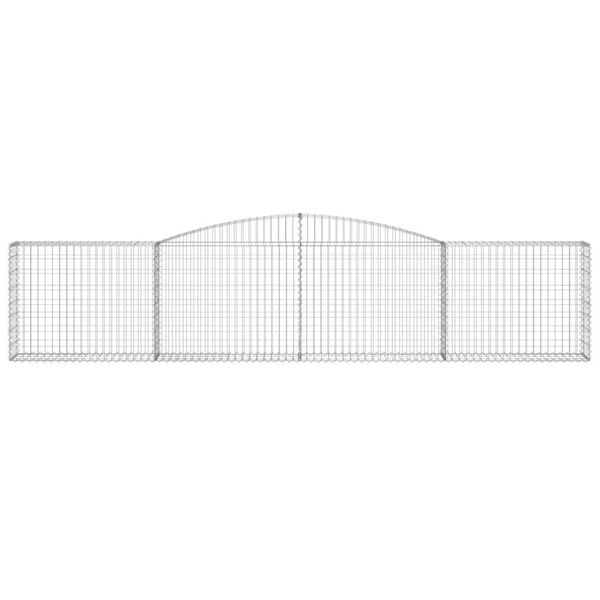 vidaXL Išlenkti gabiono krepšiai, 10vnt., 400x30x80/100cm, geležis