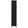 vidaXL Auk&scaron;tas spintelė su stalčių Juodas ąžuolas 69,5 x 34 x 180 cm