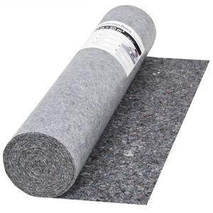 vidaXL Neslyst. apsaug. kilim., dažymo d., vilna, 50m, 280g/m&sup2;, pilkas