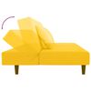 vidaXL Dvivietė sofa-lova su dvejom pagalvėm/pakoja, geltona, aksomas