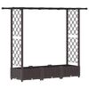 vidaXL Pakeltas lovas su trelėmis ir stogu Ruda 164 x 40 x 121 cm PP