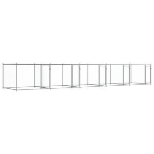vidaXL Narvas &scaron;unims su durimis, pilkas, 10x2x1,5m, plienas