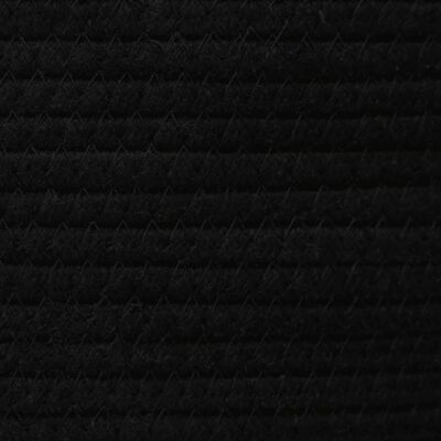 vidaXL Krepšys daiktams su dangčiu, baltas/juodas, 40x35cm, medvilnė