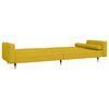 vidaXL Dvivietė sofa-lova su dvejomis pagalvėmis, geltona, aksomas
