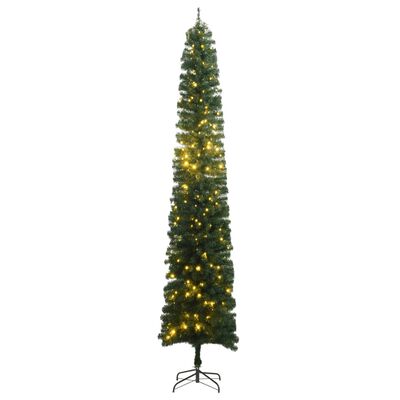 vidaXL Siaura Kalėdų eglutė, 270cm, 300 LED lempučių