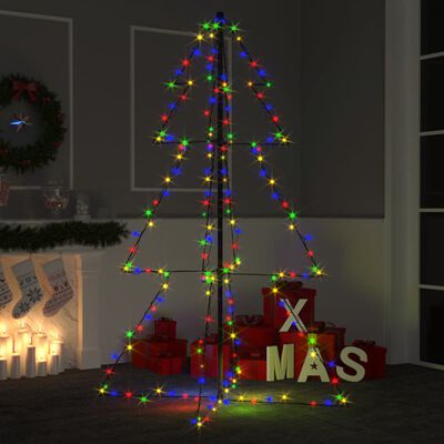 vidaXL Kalėdų eglutė, 98x150cm, kūgio formos, 200 LED lempučių