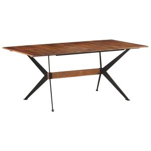 vidaXL Valgomojo stalas, 180x90x76cm, mango medienos masyvas