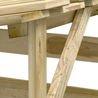 vidaXL Pergolė su stogeliu, 100x90x100cm, impregnuota pušies mediena