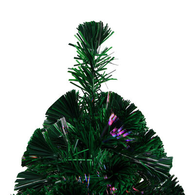 vidaXL Dirbtinė Kalėdų eglutė su stovu, žalia, 180cm, optinis pluoštas