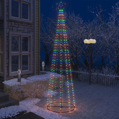 vidaXL Kalėdų eglutė, 100x360cm, kūgio formos, 400 LED lempučių