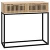 vidaXL Konsolinis staliukas, 80x30x75cm, apdirbta mediena ir geležis