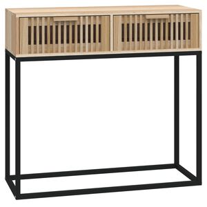 vidaXL Konsolinis staliukas, 80x30x75cm, apdirbta mediena ir geležis