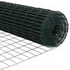 vidaXL Tvora su stulpais Žalia 0,6 x 50 m Plienas ir PVC