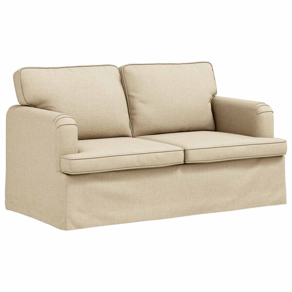 vidaXL Sofa 120cm Kreminė Metalas