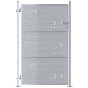 vidaXL Sodo vartai 85 x 120 cm Nerūdijantis plienas Užrakintas