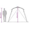 vidaXL Paplūdimio palapinė, pilka, keturvietė, greito atleidimo