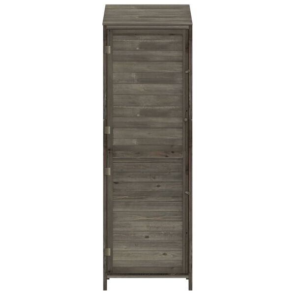 vidaXL Sodo pašiūrė, antracito, 55x52x174,5cm, eglės medienos masyvas