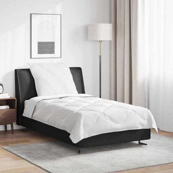 vidaXL Visų sezonų antklodė su pagalve 2 pcs Balta Mikropluo&scaron;tas