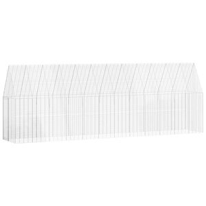 vidaXL Vi&scaron;tų narvas 2 vnt. Sidabrinė 600 x 100 x 210 cm