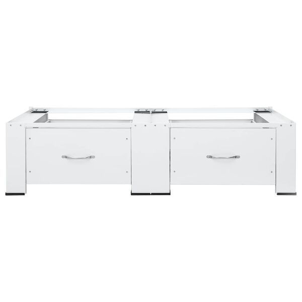 vidaXL Dvigubas skalbimo ma&scaron;inos ir džiovyklės pagrindas su stalčiais