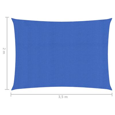 vidaXL Uždanga nuo saulės, mėlynos spalvos, 2x3,5m, HDPE, 160g/m²