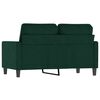 vidaXL Dvivietė sofa, tamsiai žalios spalvos, 120cm, aksomas