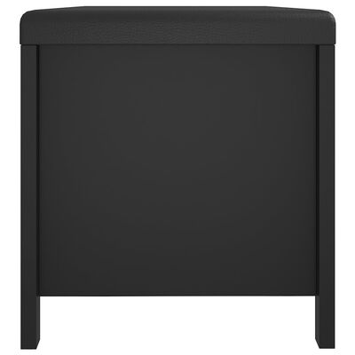 vidaXL Daiktadėžė su pagalvėle, juodos spalvos, 105x40x45cm, MDP
