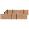 vidaXL Tvoros rinkinys 10 vnt. 1657 x 186 cm WPC ir aliuminis Ruda