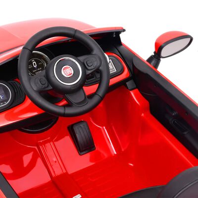 vidaXL Elektrinis vaikiškas automobilis Fiat 500, raudonos spalvos
