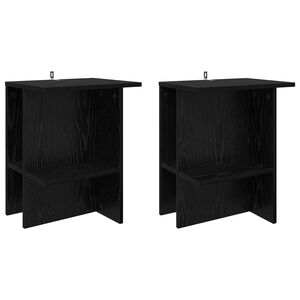 vidaXL Kavos staliukas 2 pcs Juodojo ąžuolo 40 x 30 x 49 cm