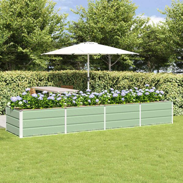 vidaXL Lovelis Žalia 320 x 80 x 45 cm Plienas