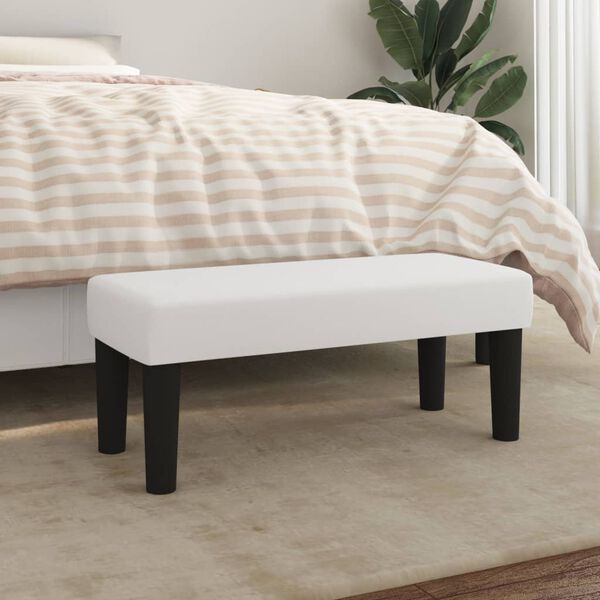 vidaXL Suoliukas, baltos spalvos, 70x30x30cm, dirbtinė oda