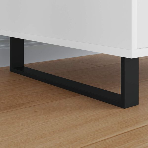 vidaXL Baldų kojelės 2 pcs Juoda 43,6 x 4 x 10 mm Geležis